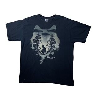 Wolf Moon T-shirt black size Large